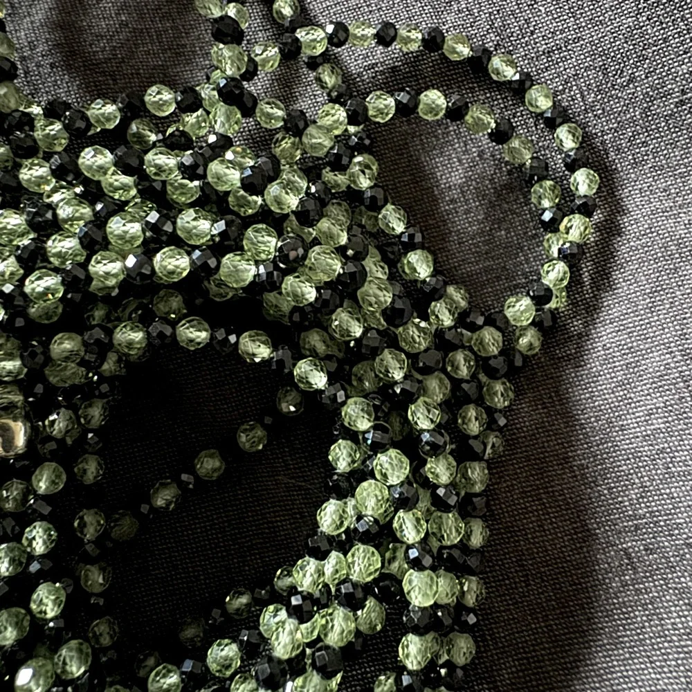 Jay King 5-Strand Green Peridot Black Spinel Waterfall-Design Necklace NIB! - Picture 3 of 5